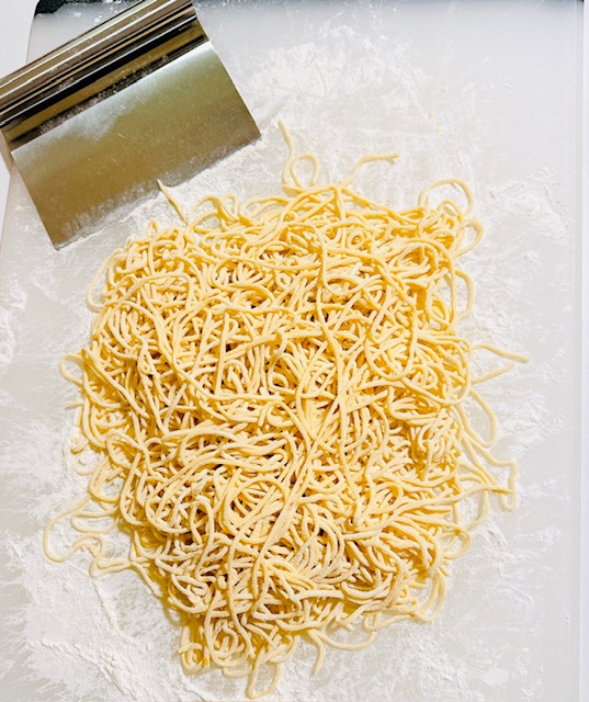 pasta being made
